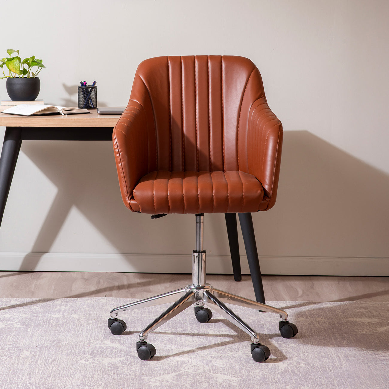 Regency Style Home Office Chair Brown