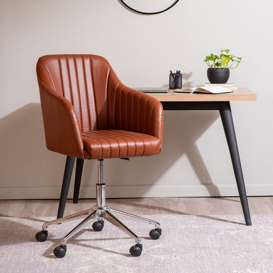 Regency Style Home Office Chair Brown