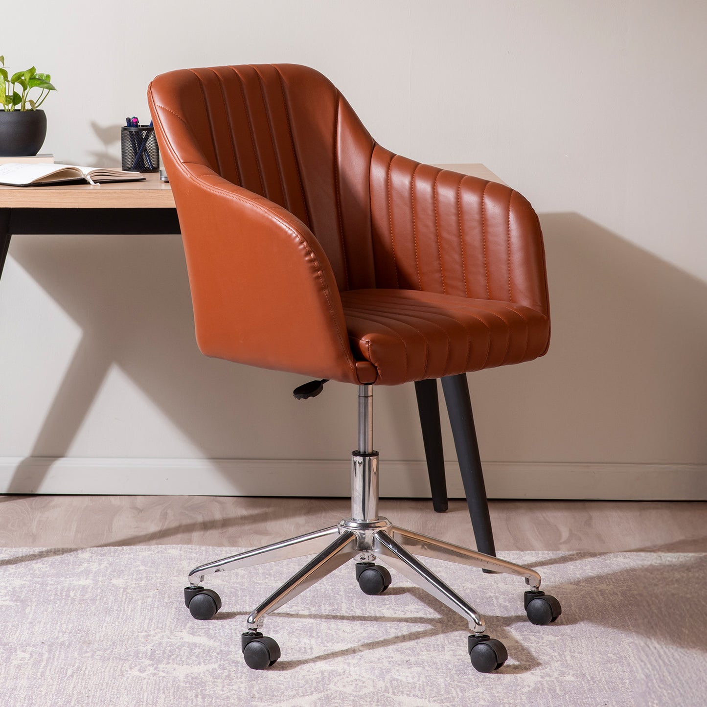 Regency Style Home Office Chair Brown