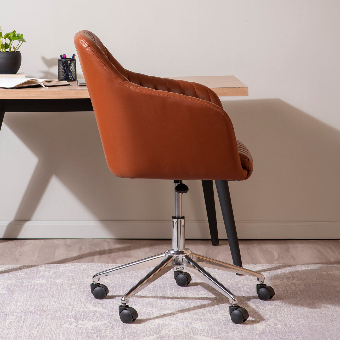 Regency Style Home Office Chair Brown