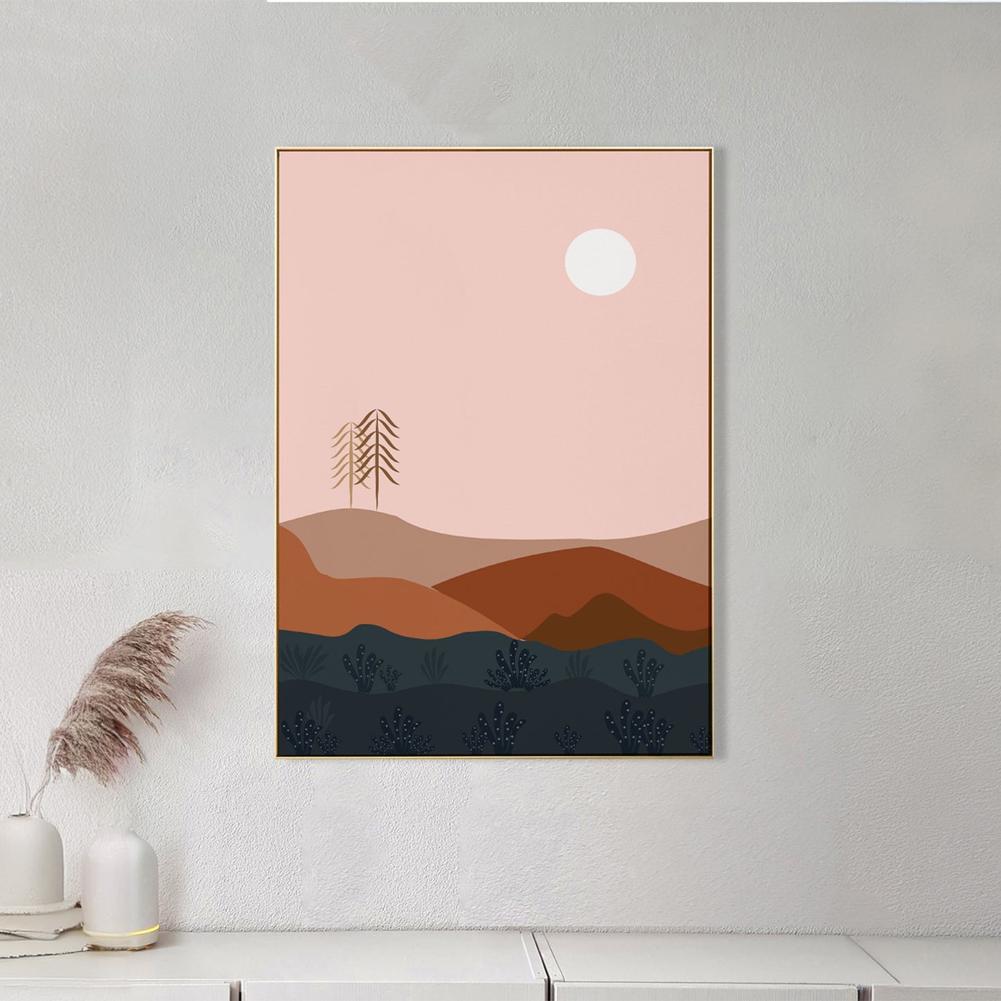 Golden Hour Dreamscape Wall Painting