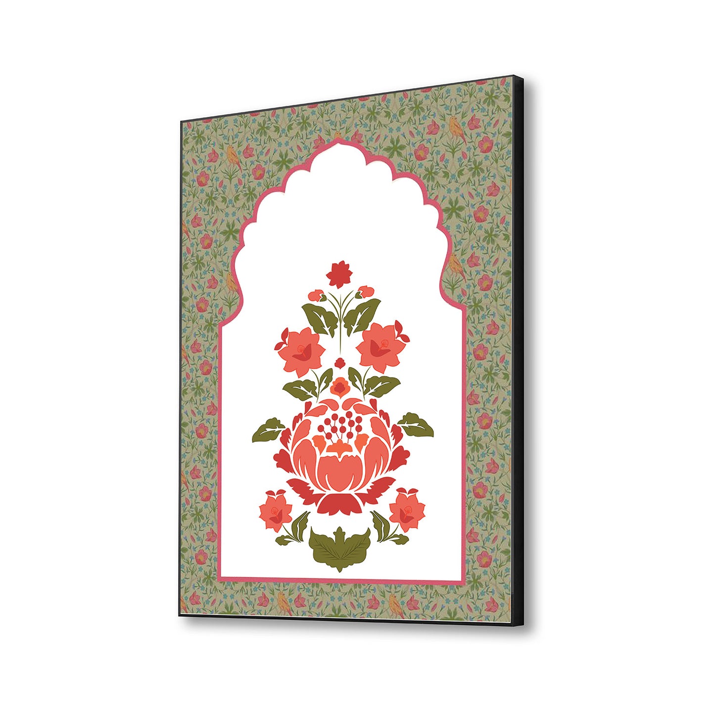 A Royal Menagerie of Blooms Wall Painting