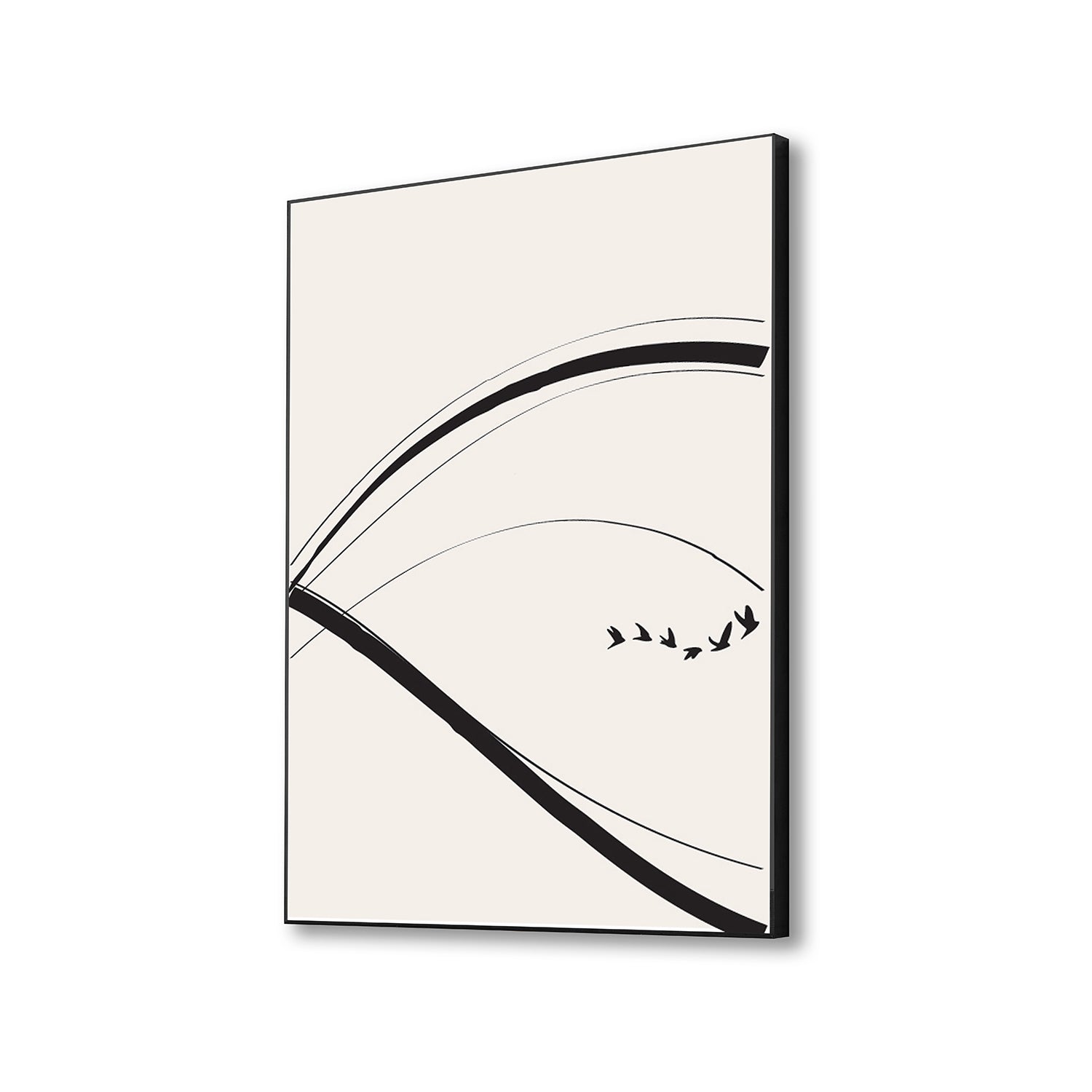 Modern Black and White Abstract Canvas Printed Wall Painting