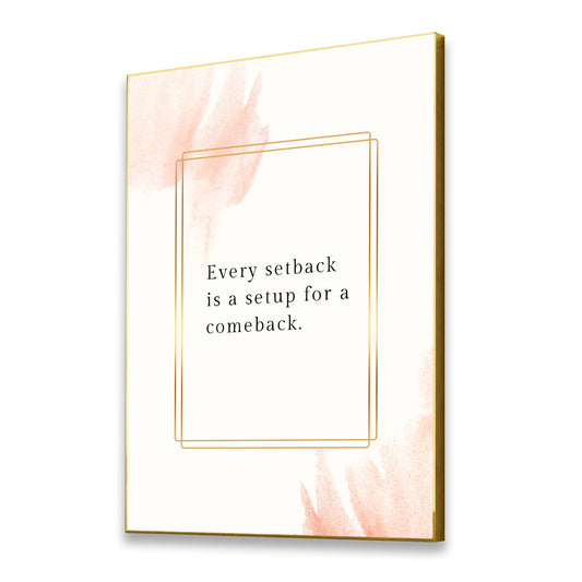 Empowering Comeback Canvas Wall Art Motivation Inspirational Quotes Printed Wall Painting