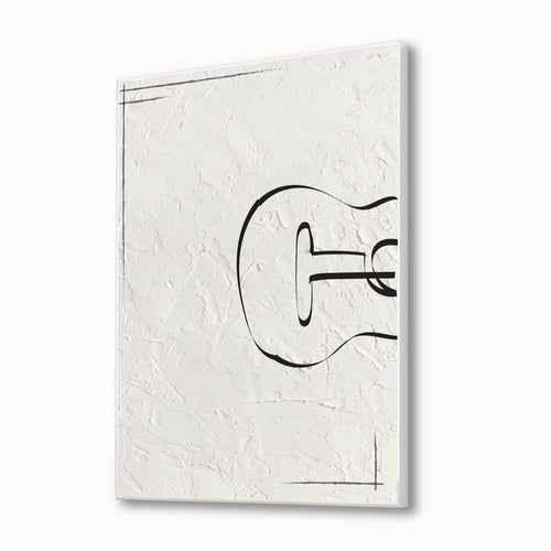 Guitar Drawing Canvas Wall Art Printed Wall Painting