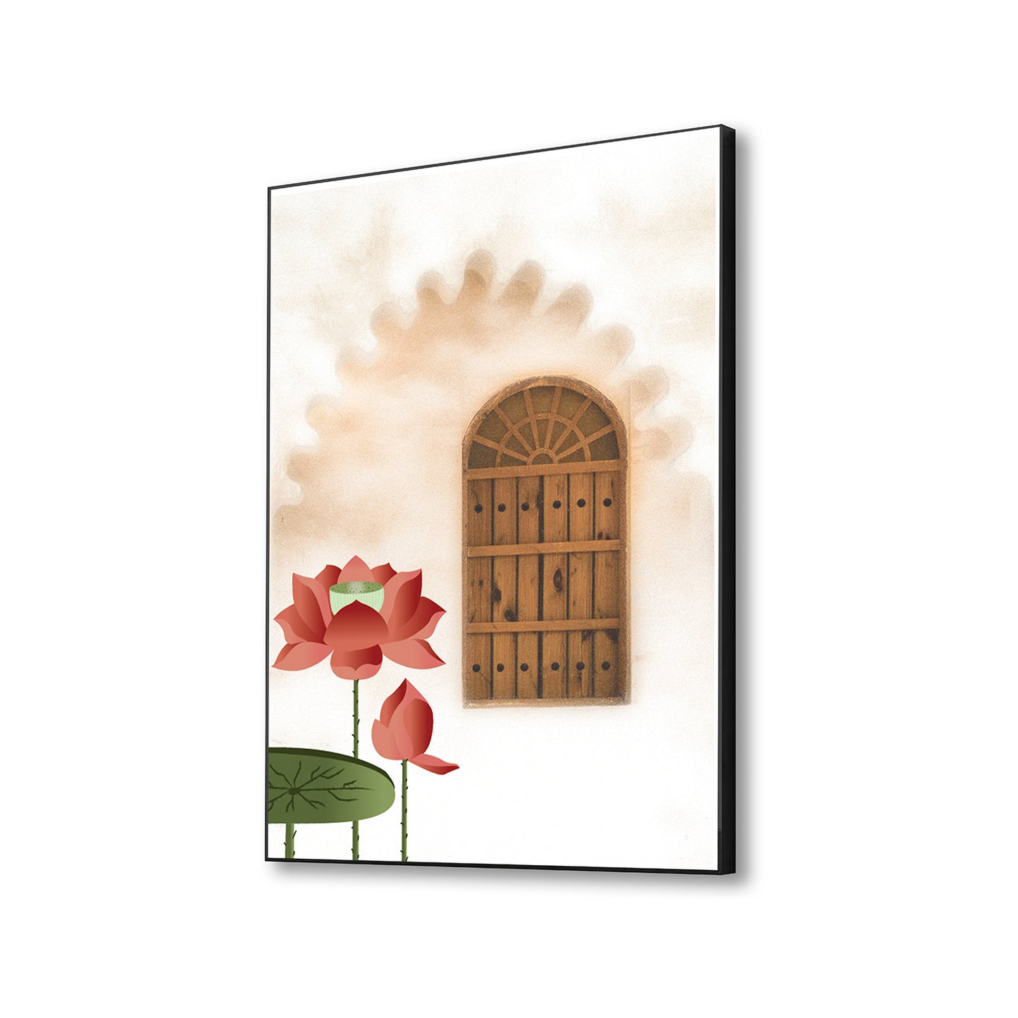 Lotus Door Canvas Wall Art Printed Wall Painting