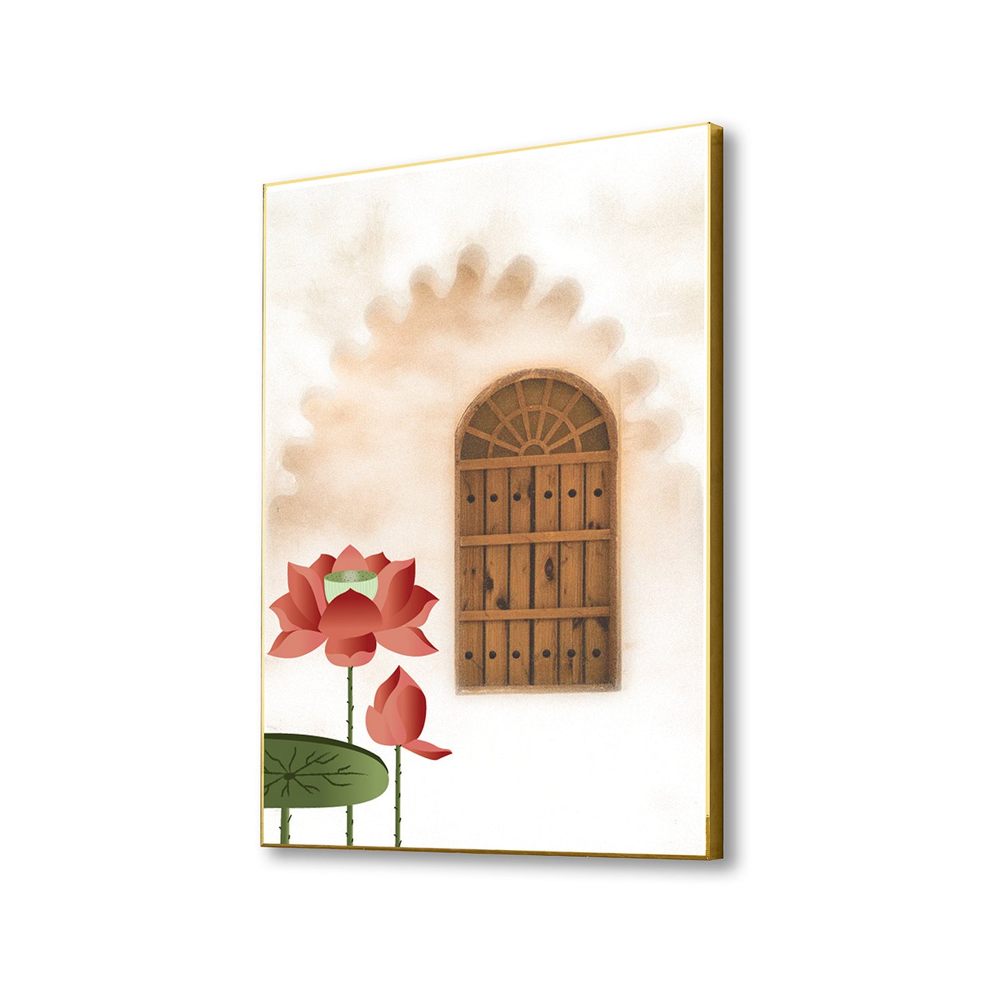 Lotus Door Canvas Wall Art Printed Wall Painting