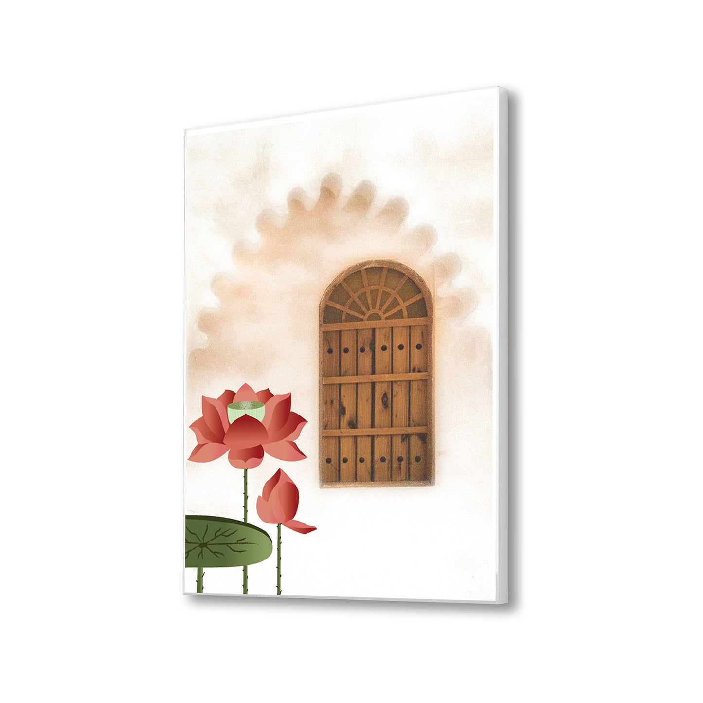 Lotus Door Canvas Wall Art Printed Wall Painting