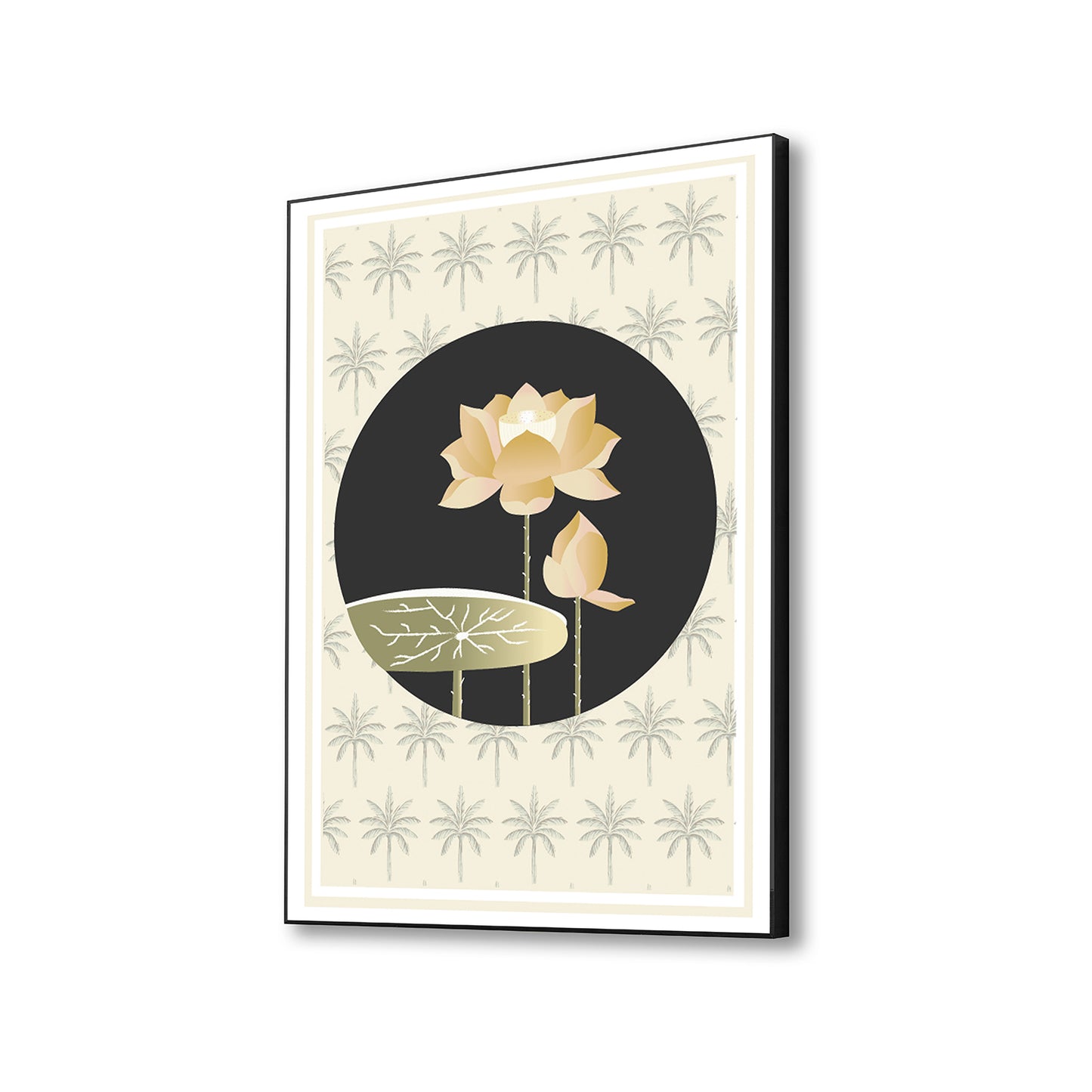 Gold Lotus Canvas Wall Art Printed Wall Painting