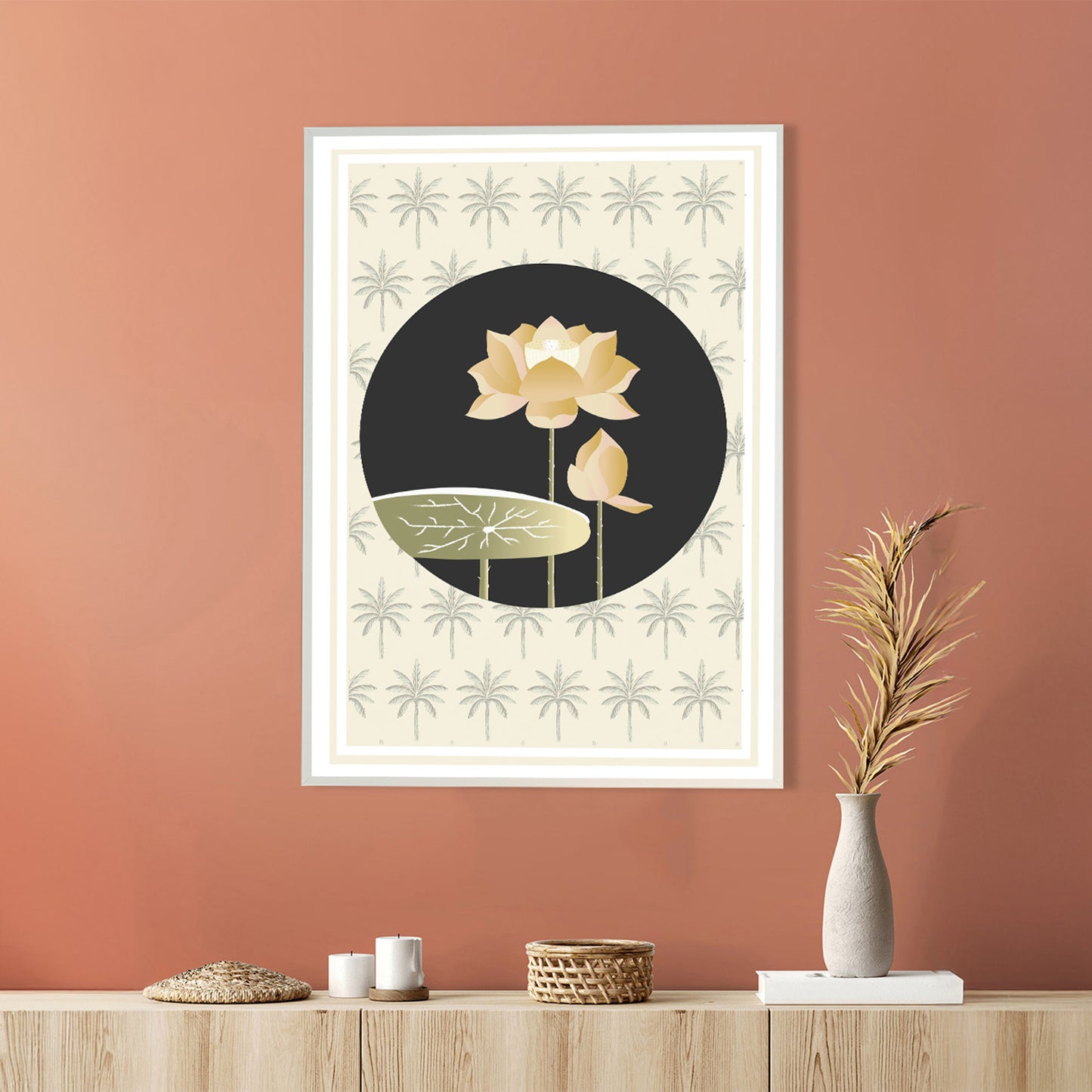 Gold Lotus Canvas Wall Art Printed Wall Painting