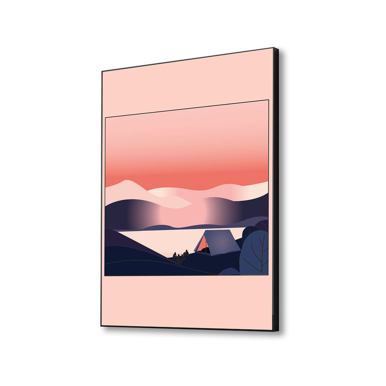 Mountain Sunset Canvas Wall Art Painting