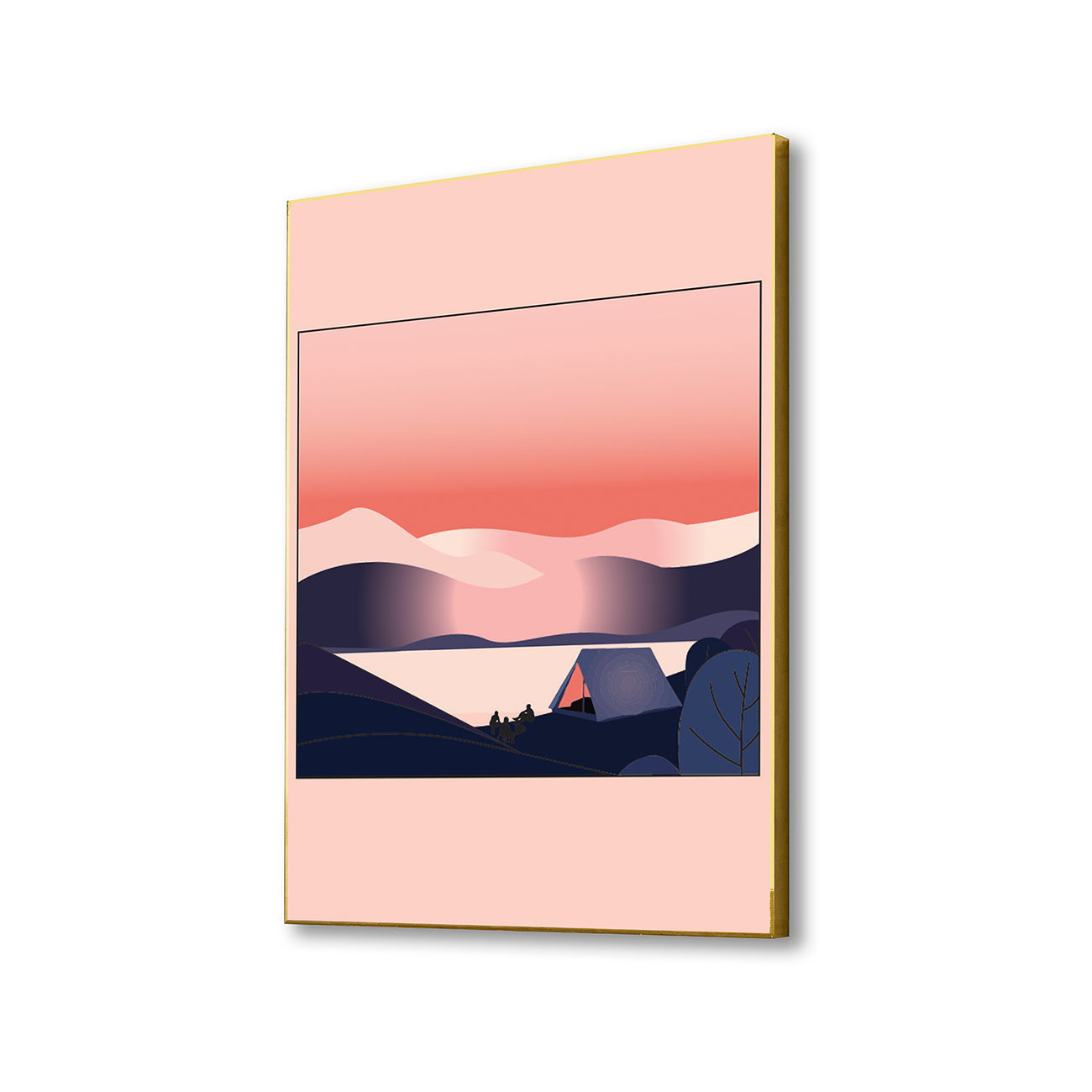 Mountain Sunset Canvas Wall Art Painting