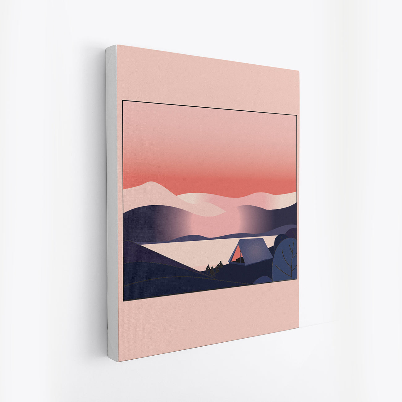 Mountain Sunset Canvas Wall Art Painting