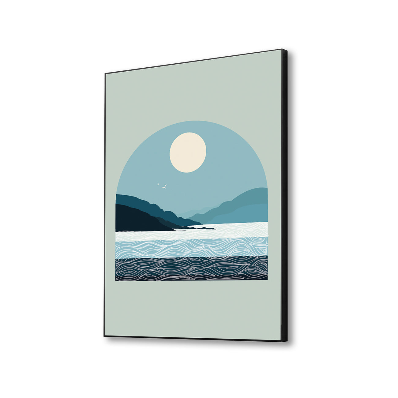 Ocean and Mountains Canvas Art Painting