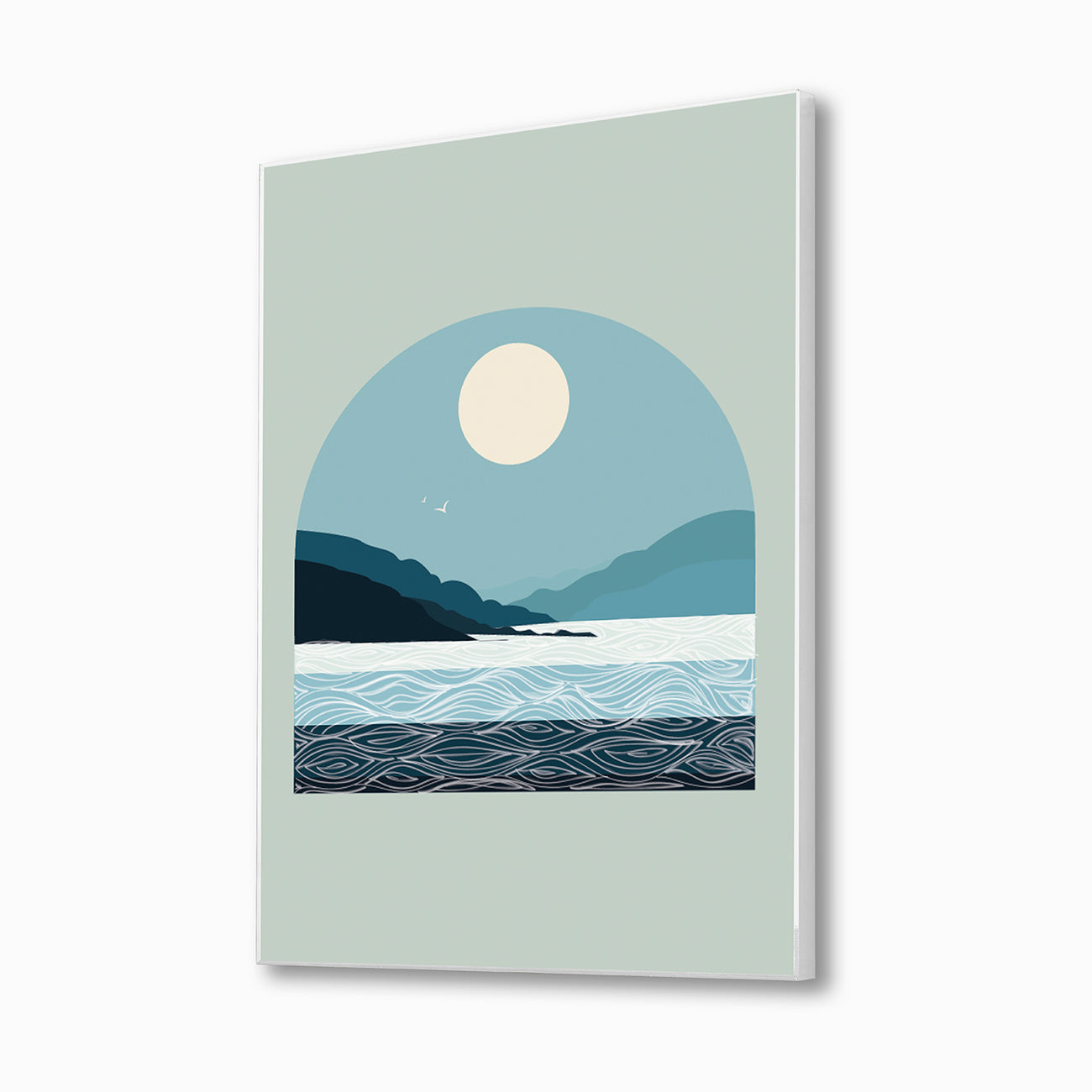 Ocean and Mountains Canvas Art Painting