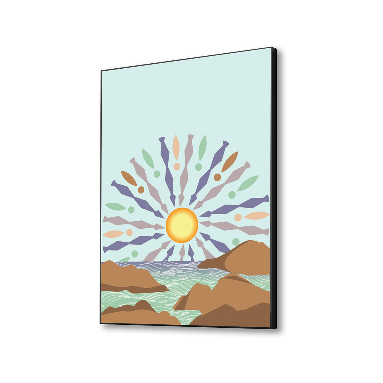 Sun and Sea Canvas Art Wall Painting