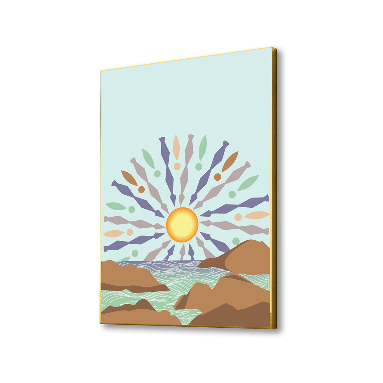 Sun and Sea Canvas Art Wall Painting