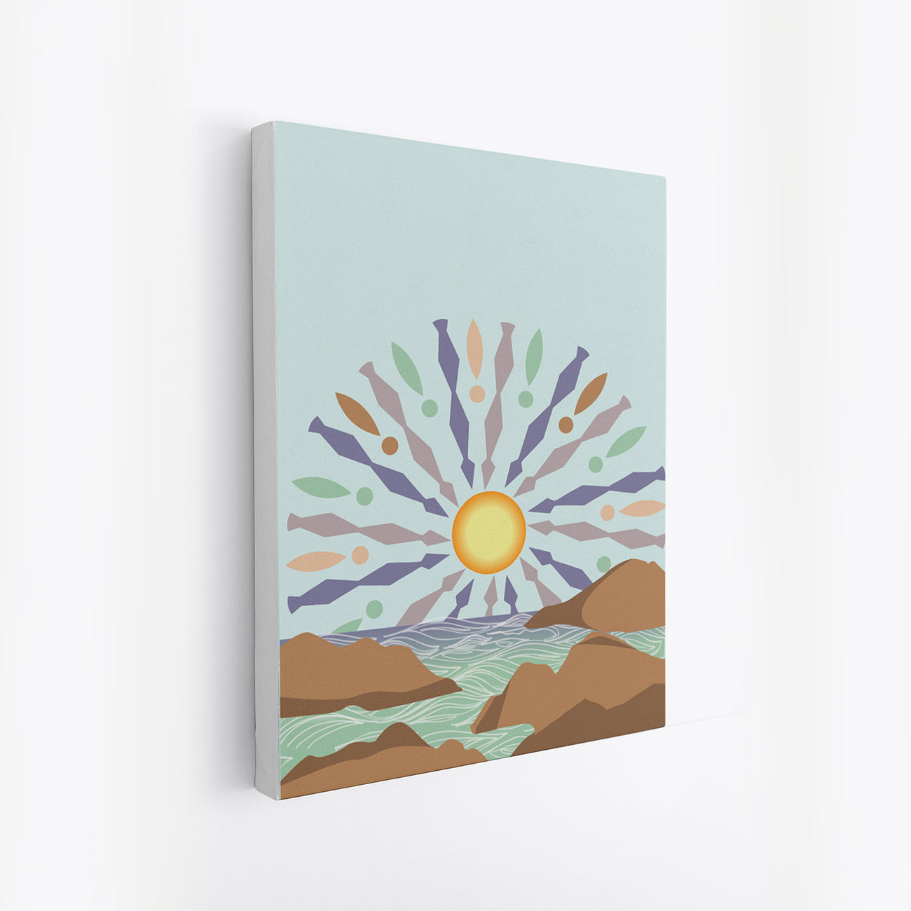 Sun and Sea Canvas Art Wall Painting