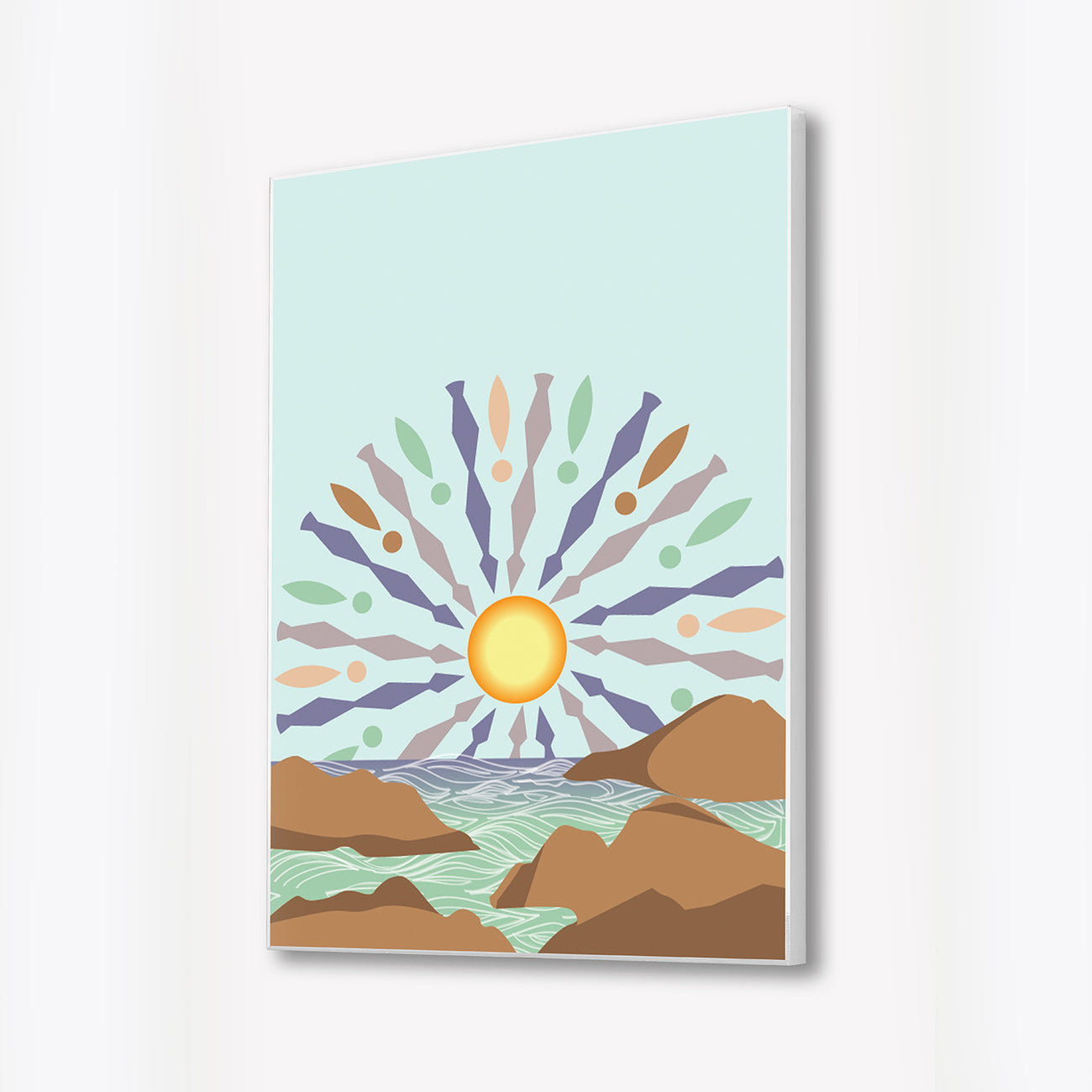 Sun and Sea Canvas Art Wall Painting