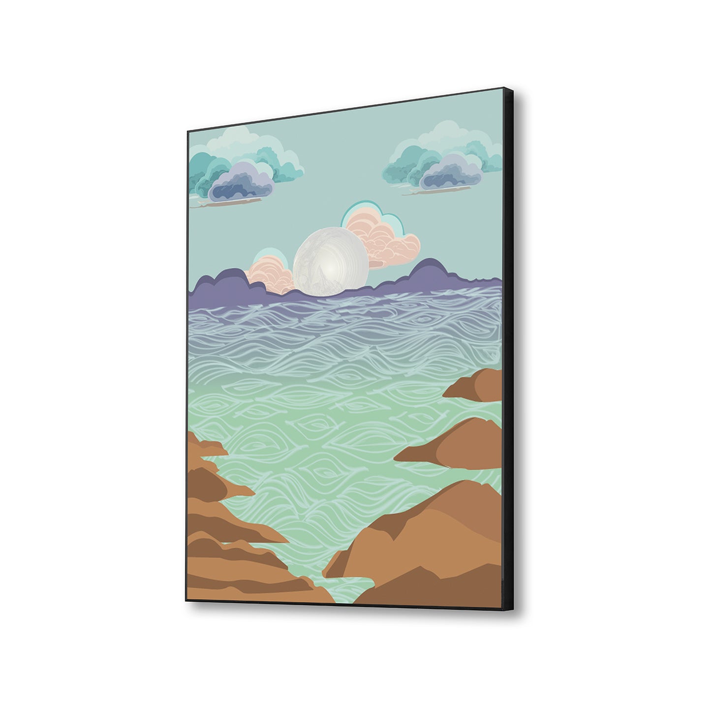 Tranquil Ocean Scene Canvas Art Print Wall Painting