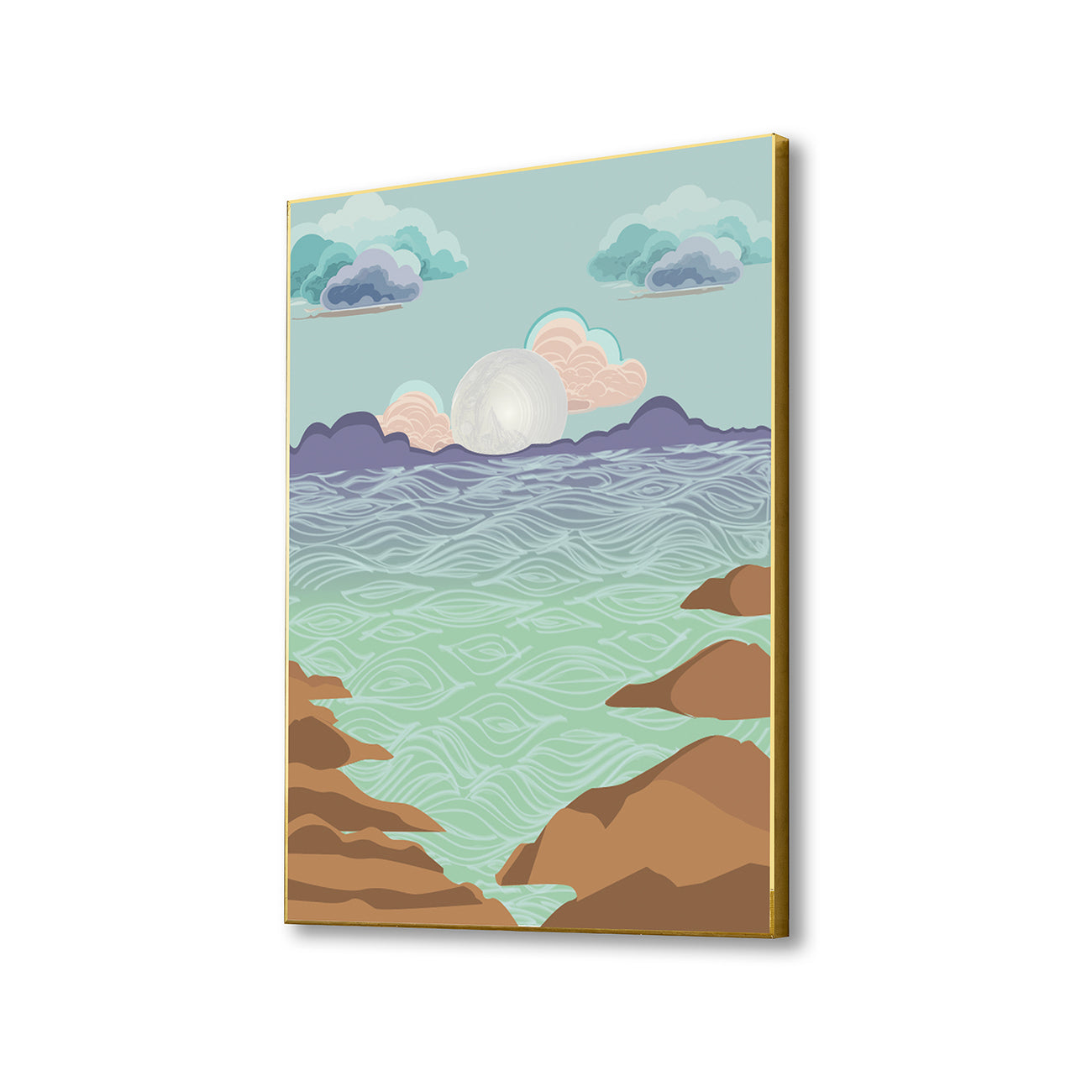 Tranquil Ocean Scene Canvas Art Print Wall Painting