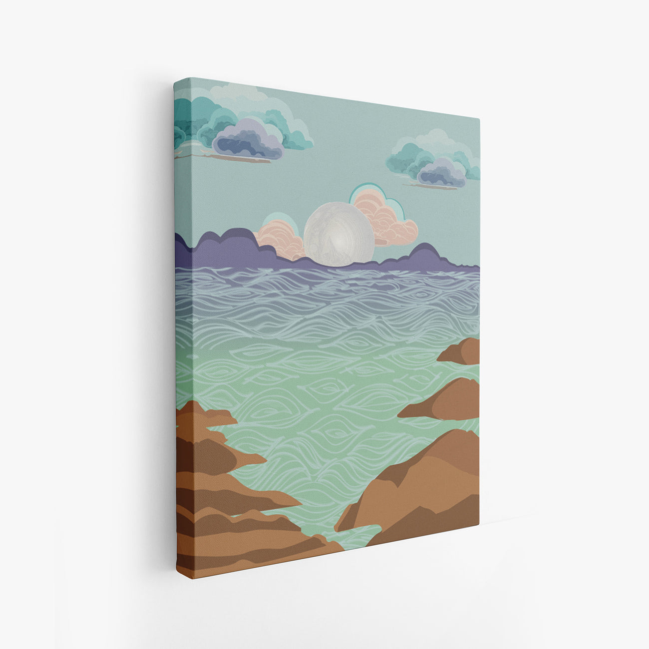 Tranquil Ocean Scene Canvas Art Print Wall Painting