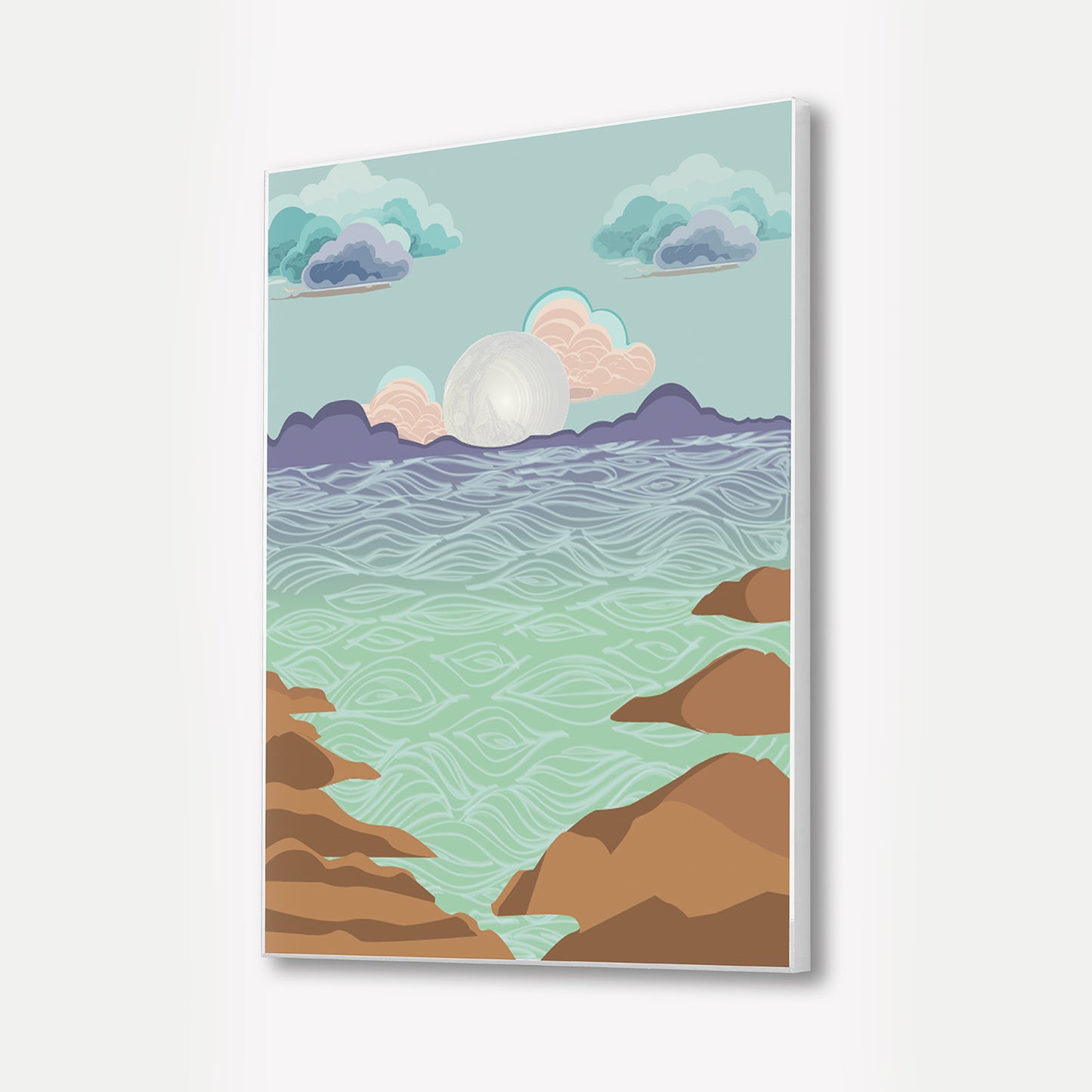 Tranquil Ocean Scene Canvas Art Print Wall Painting