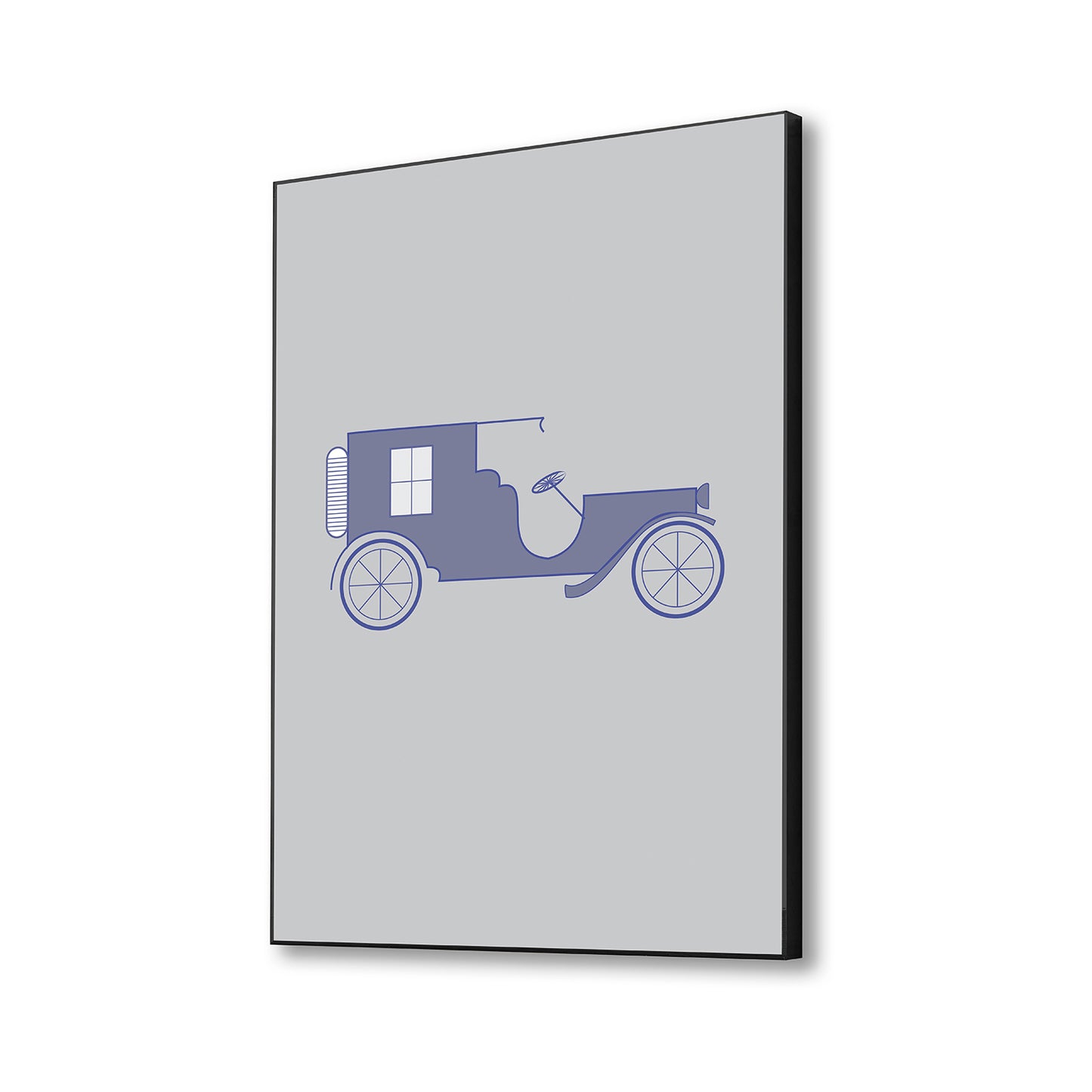 Purple Vintage Car Abstract Canvas Art Printed Wall Painting