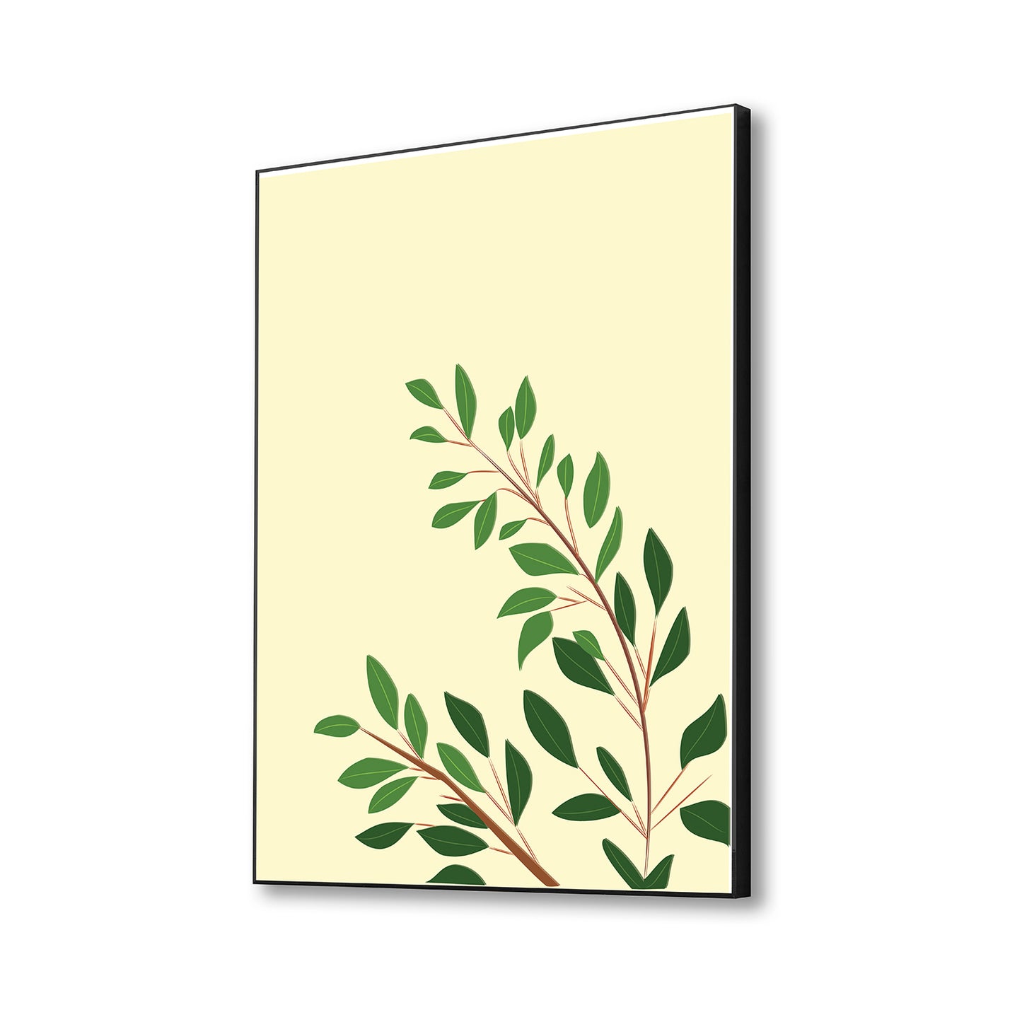 Bright Green Leaves Framed Print Canvas Art Wall Painting