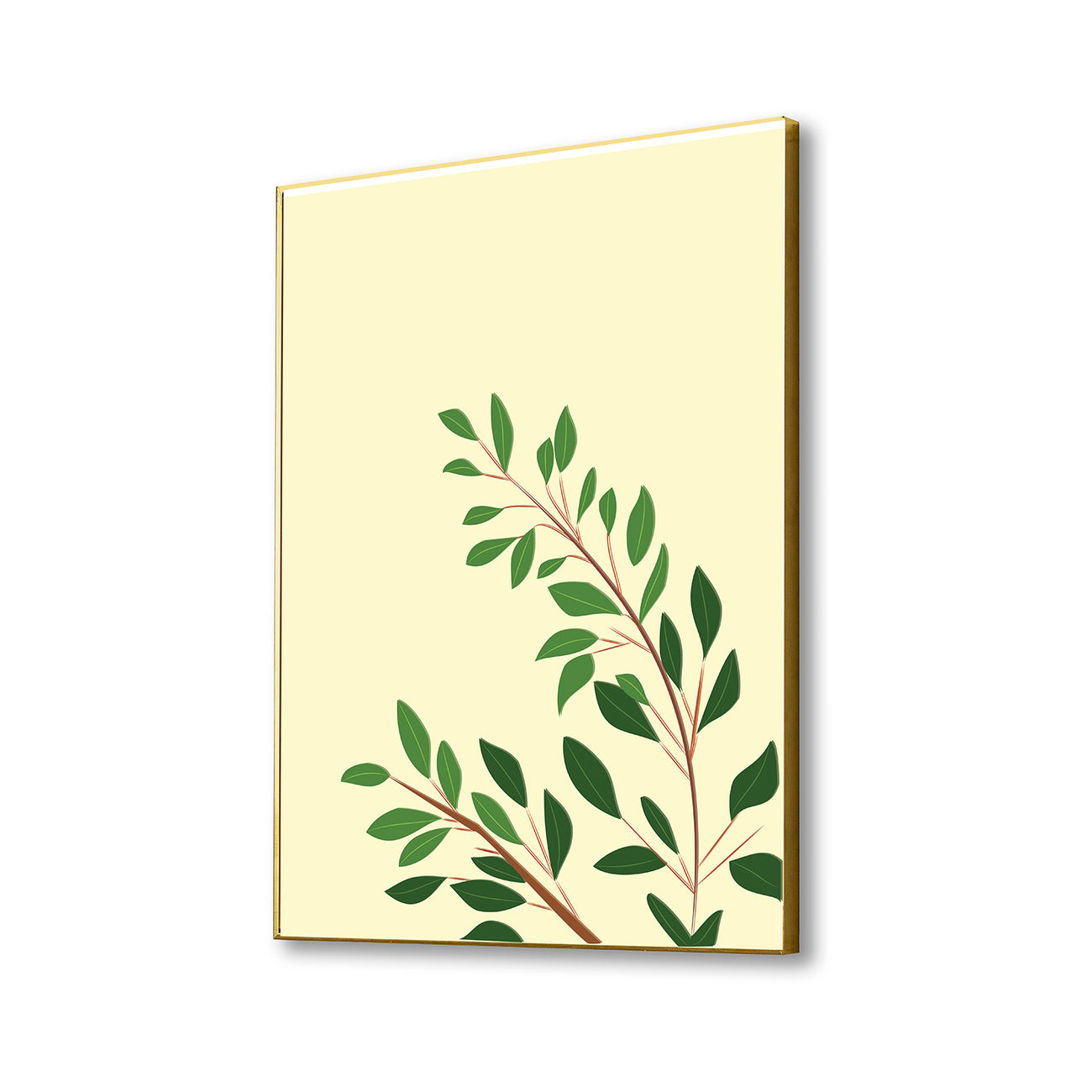 Bright Green Leaves Framed Print Canvas Art Wall Painting