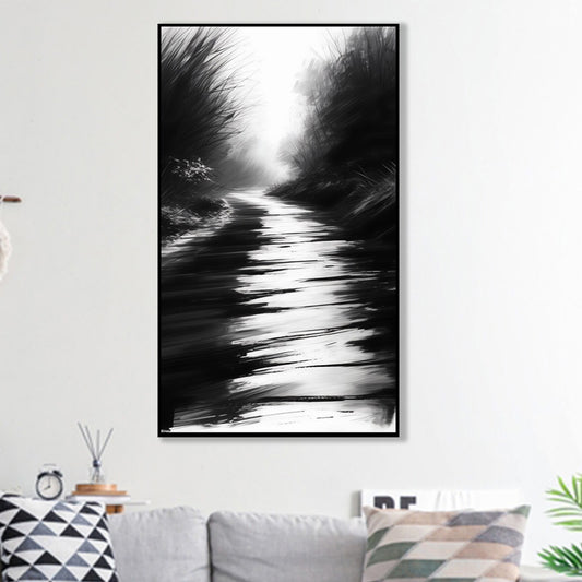 Timeless Serenity: Forest Path Art Canvas Wall Painting