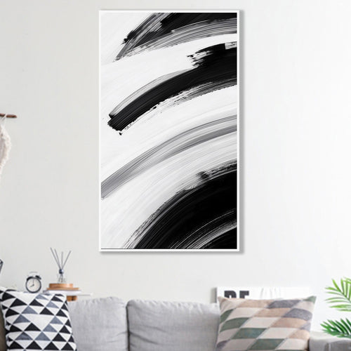 Abstract Elegance: Monochrome Canvas Art Wall Painting