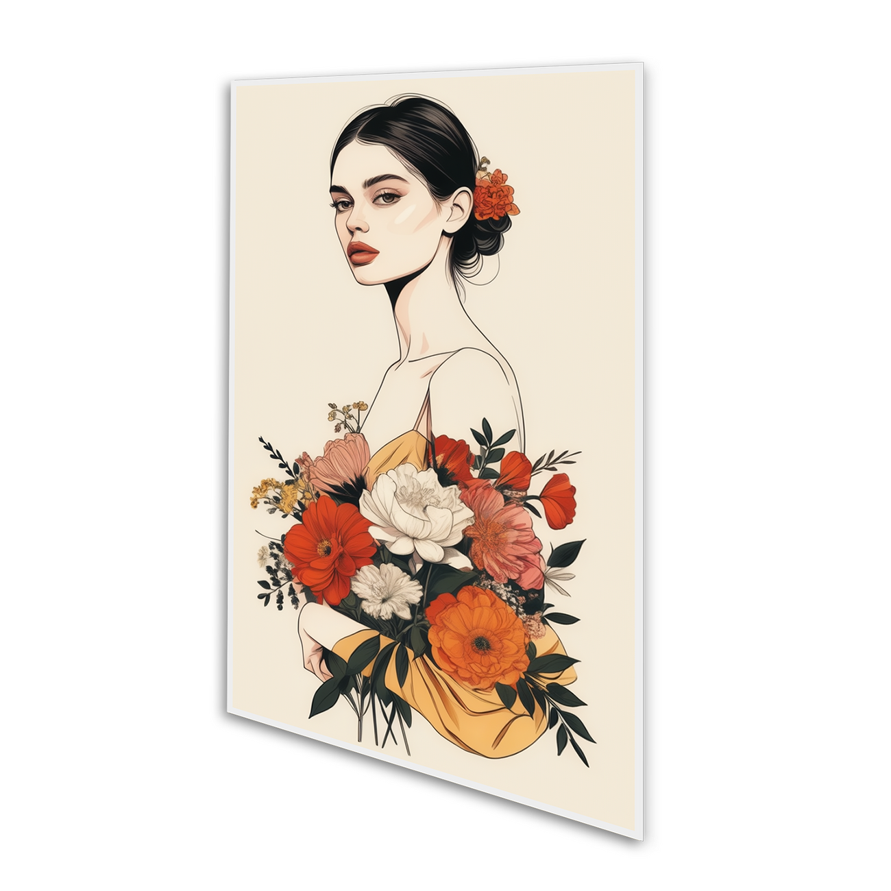 Graceful Bouquet: Elegance in Bloom Canvas Wall Painting