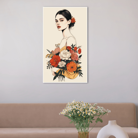 Graceful Bouquet: Elegance in Bloom Canvas Wall Painting