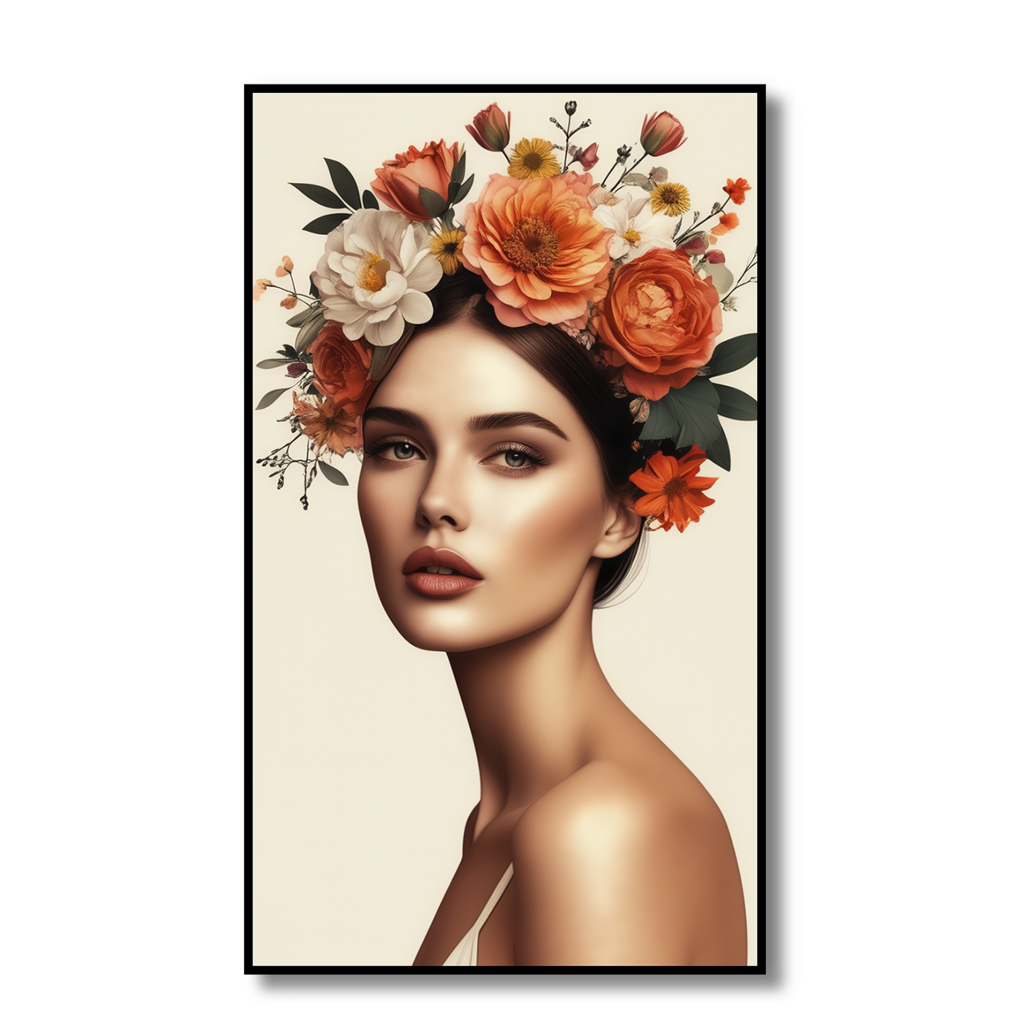 Floral Grace: Beauty in Bloom Canvas Wall Painting