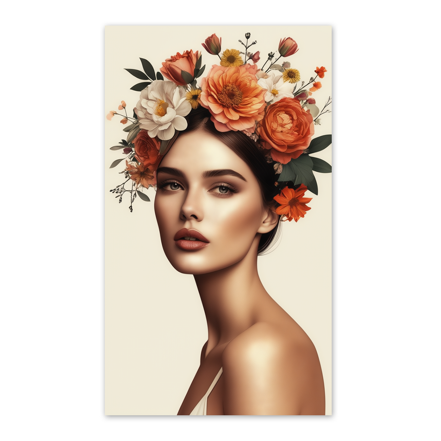 Floral Grace: Beauty in Bloom Canvas Wall Painting