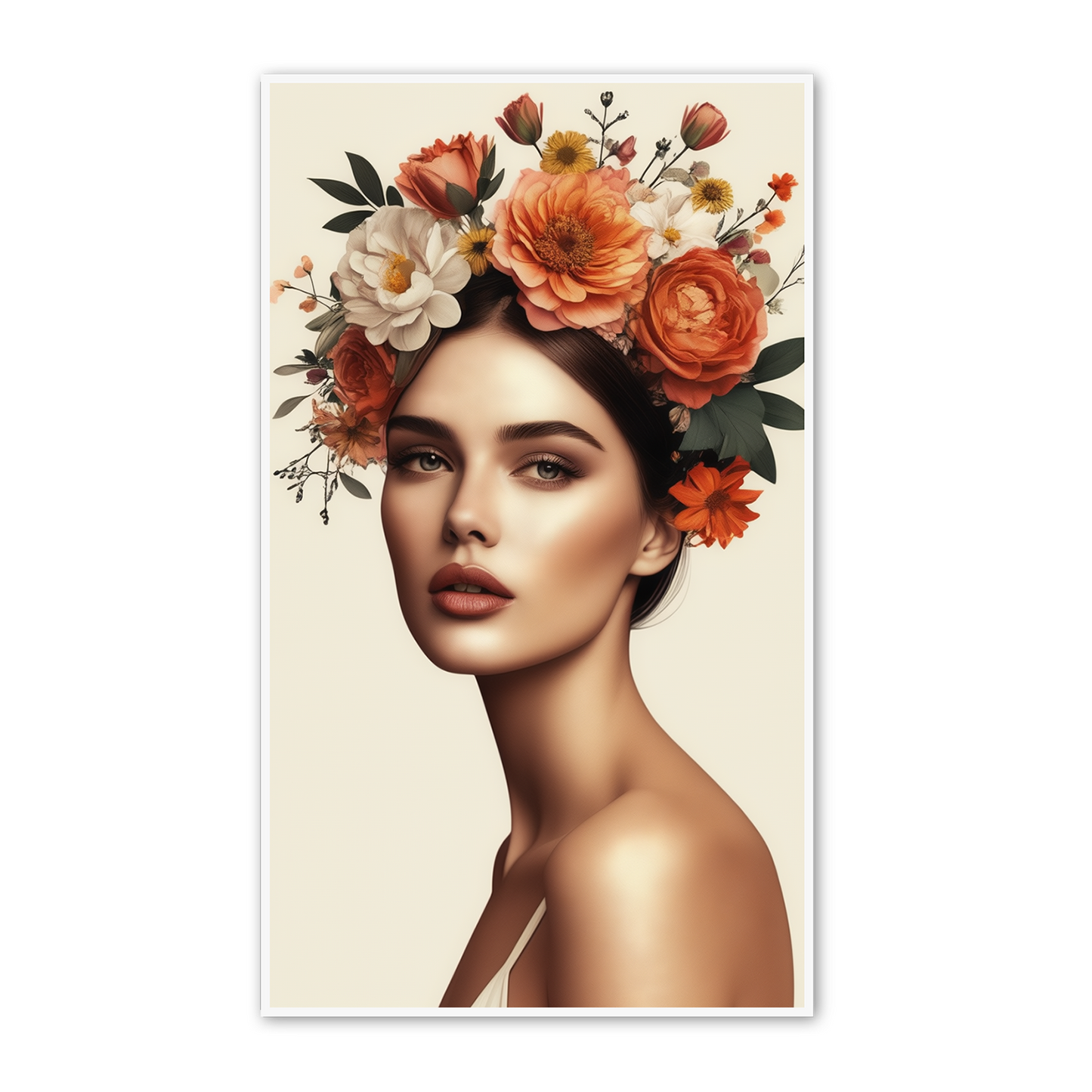 Floral Grace: Beauty in Bloom Canvas Wall Painting