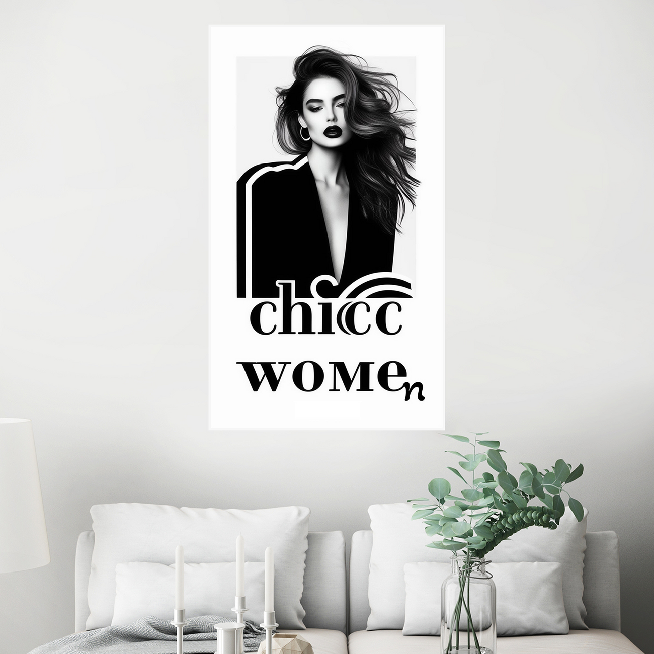 Chic Women: Sophisticated Wall Art Stretch Canvas Painting