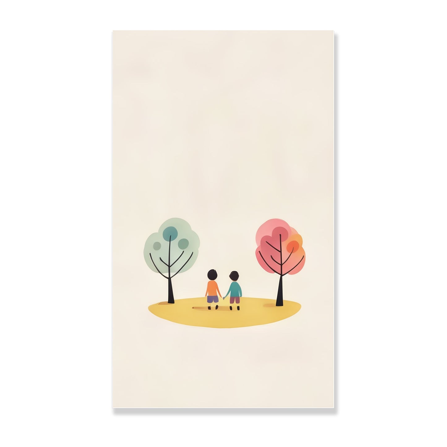 Children's Joyful Outdoor Playtime Canvas Wall Painting Set of 2