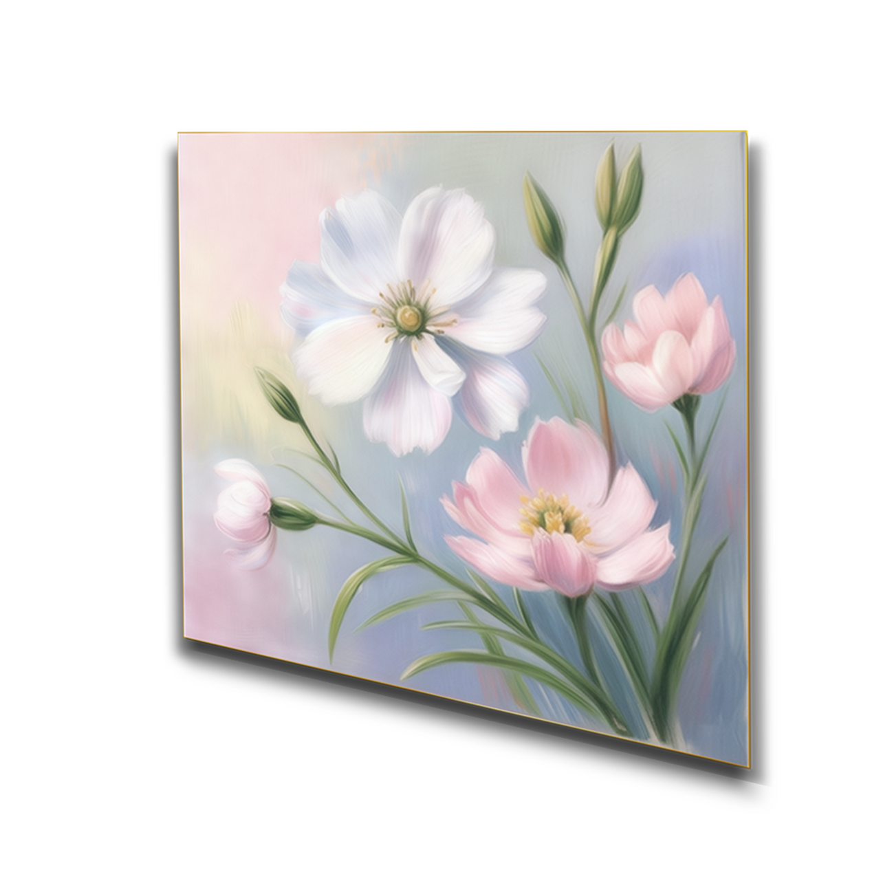 Delicate Pink and White Blooms Canvas Printed Wall Painting