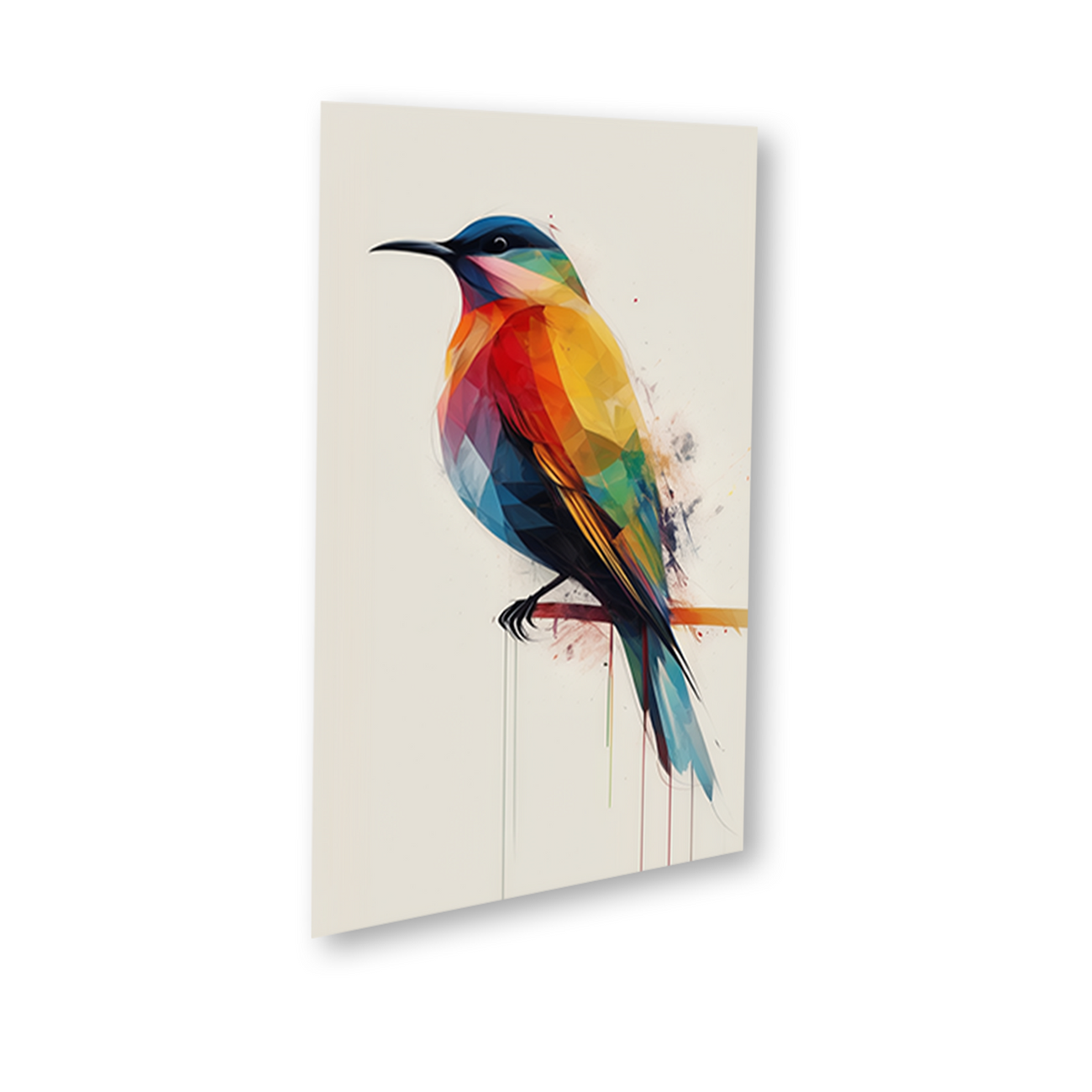 Birds of Geometric Elegance Set Canvas Wall Painting Set of 4