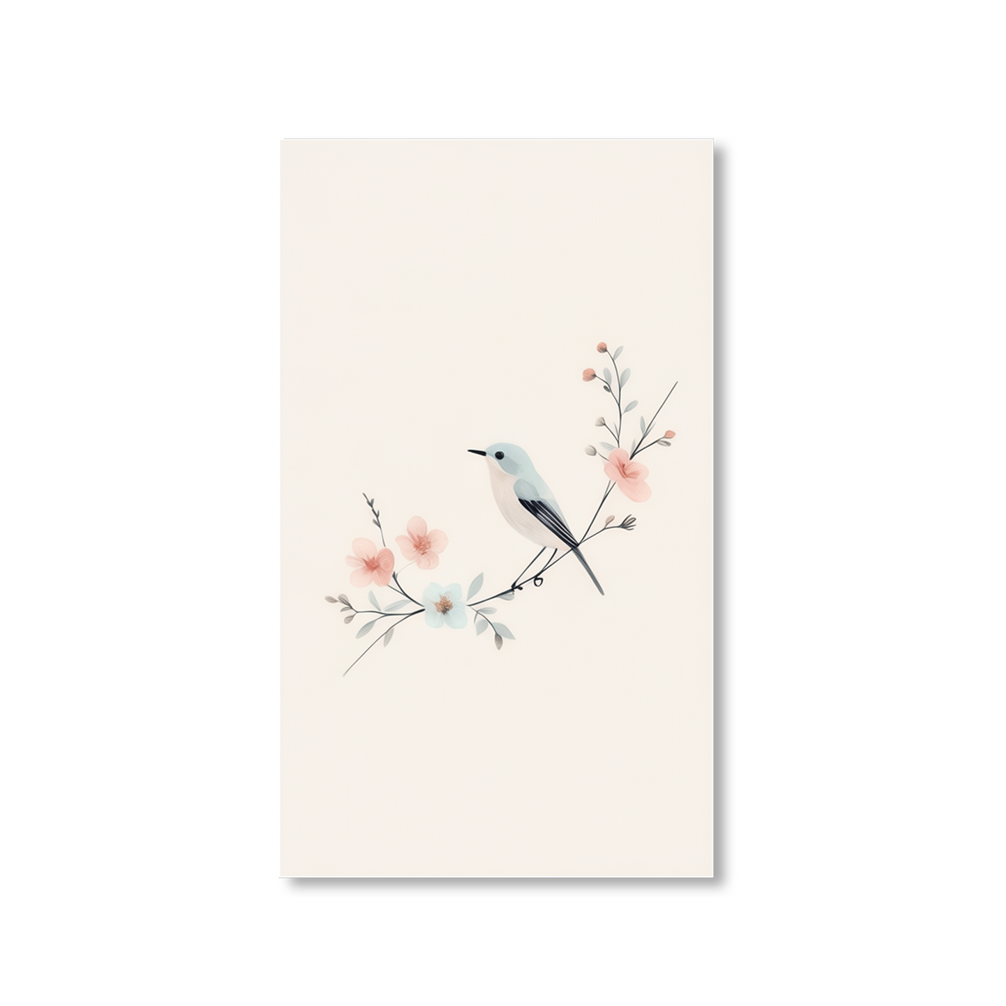 Chirpy Birds Wall Art Set of 4 Canvas Wall Painting