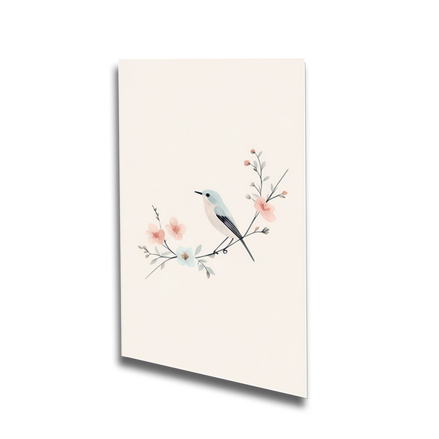 Chirpy Birds Wall Art Set of 4 Canvas Wall Painting