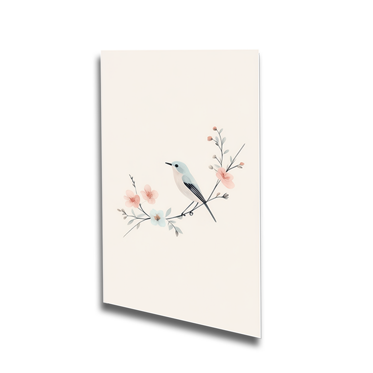 Chirpy Birds Wall Art Set of 4 Canvas Wall Painting