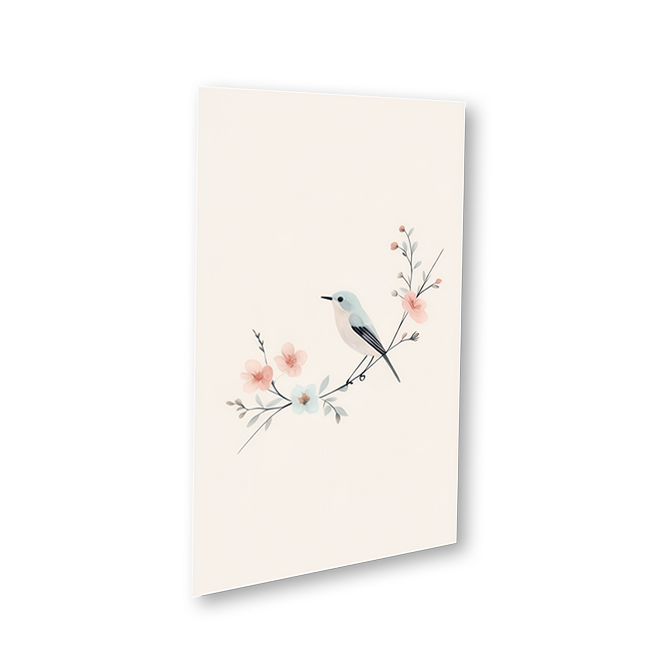 Chirpy Birds Wall Art Set of 4 Canvas Wall Painting