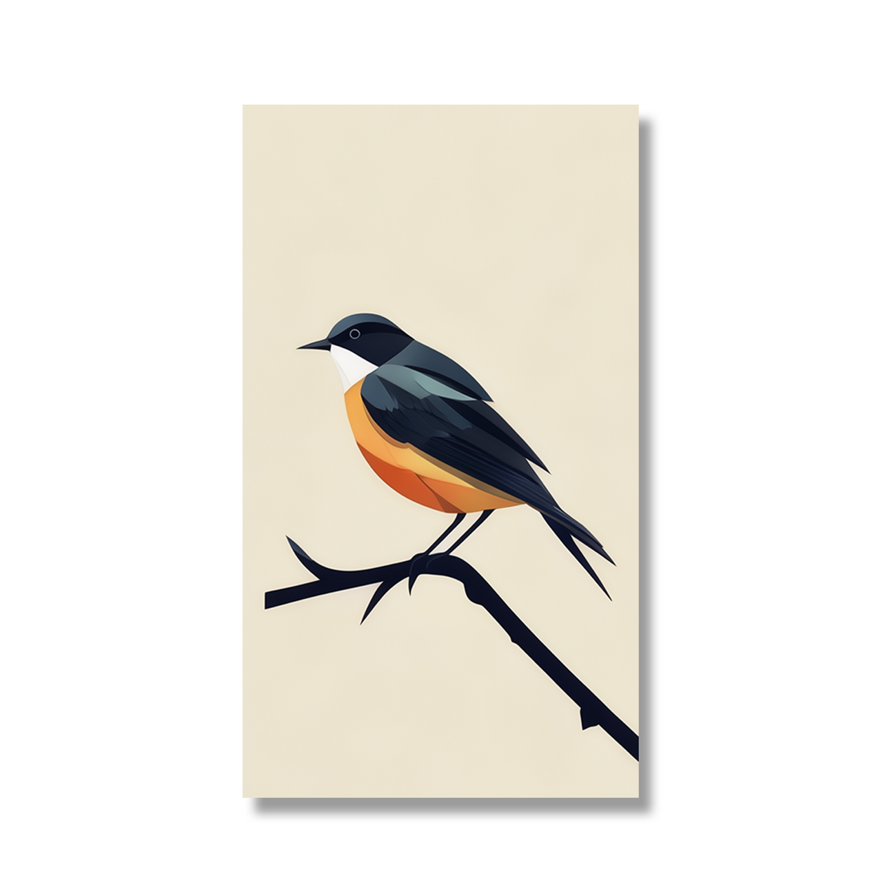 Serene Bird Wall Art Collection Set of 4 Canvas Wall Painting