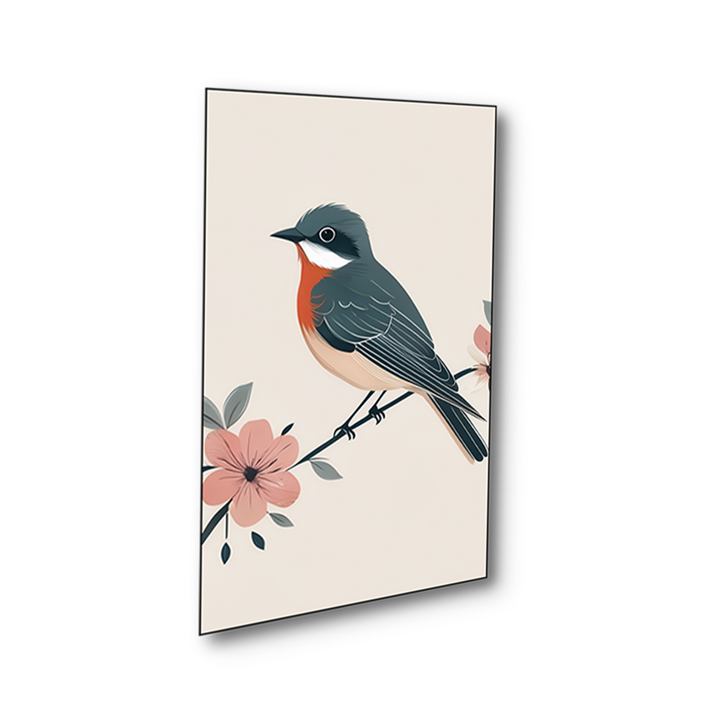 Bird and Floral Canvas Set of 4 Canvas Wall Painting