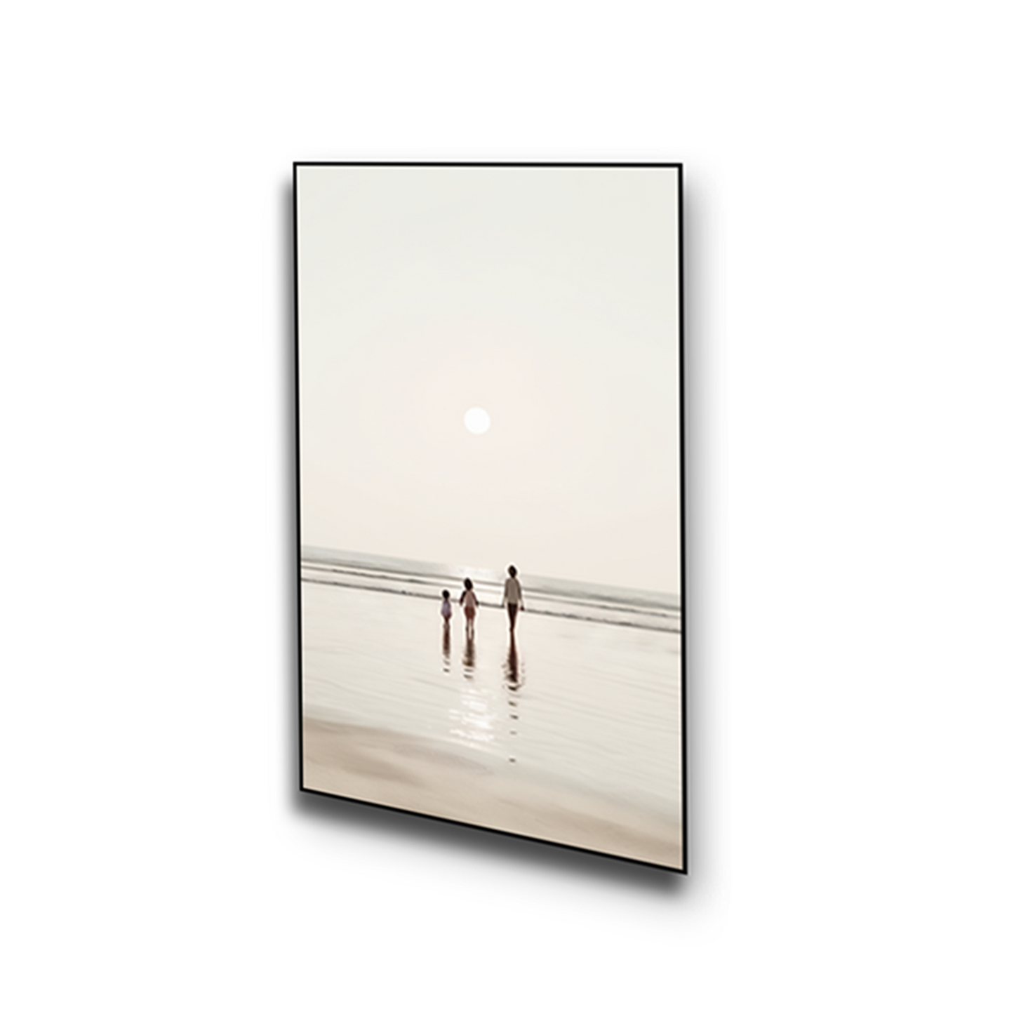 Heartwarming Family Beach Walk Series Set of 4 Canvas Wall Painting