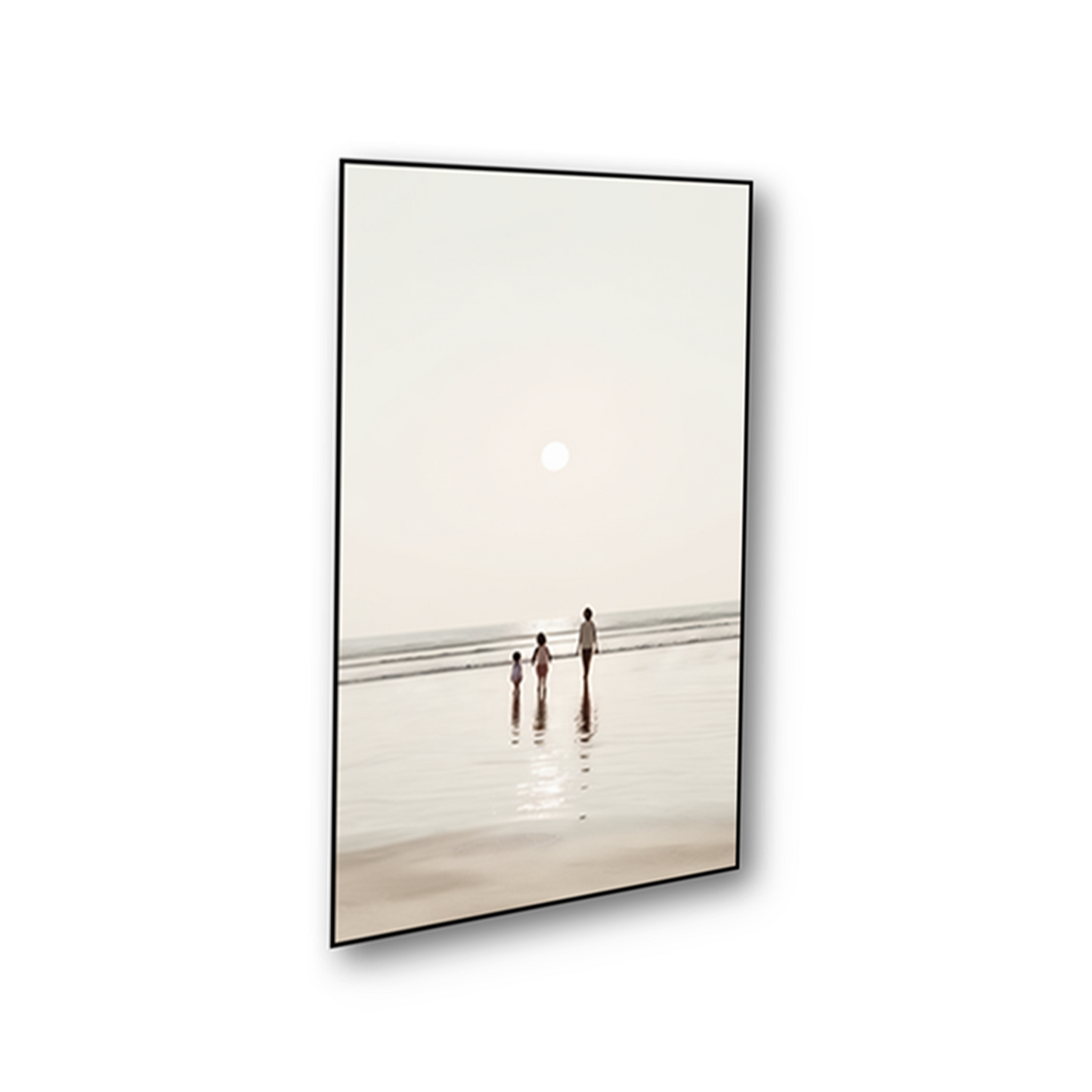 Heartwarming Family Beach Walk Series Set of 4 Canvas Wall Painting