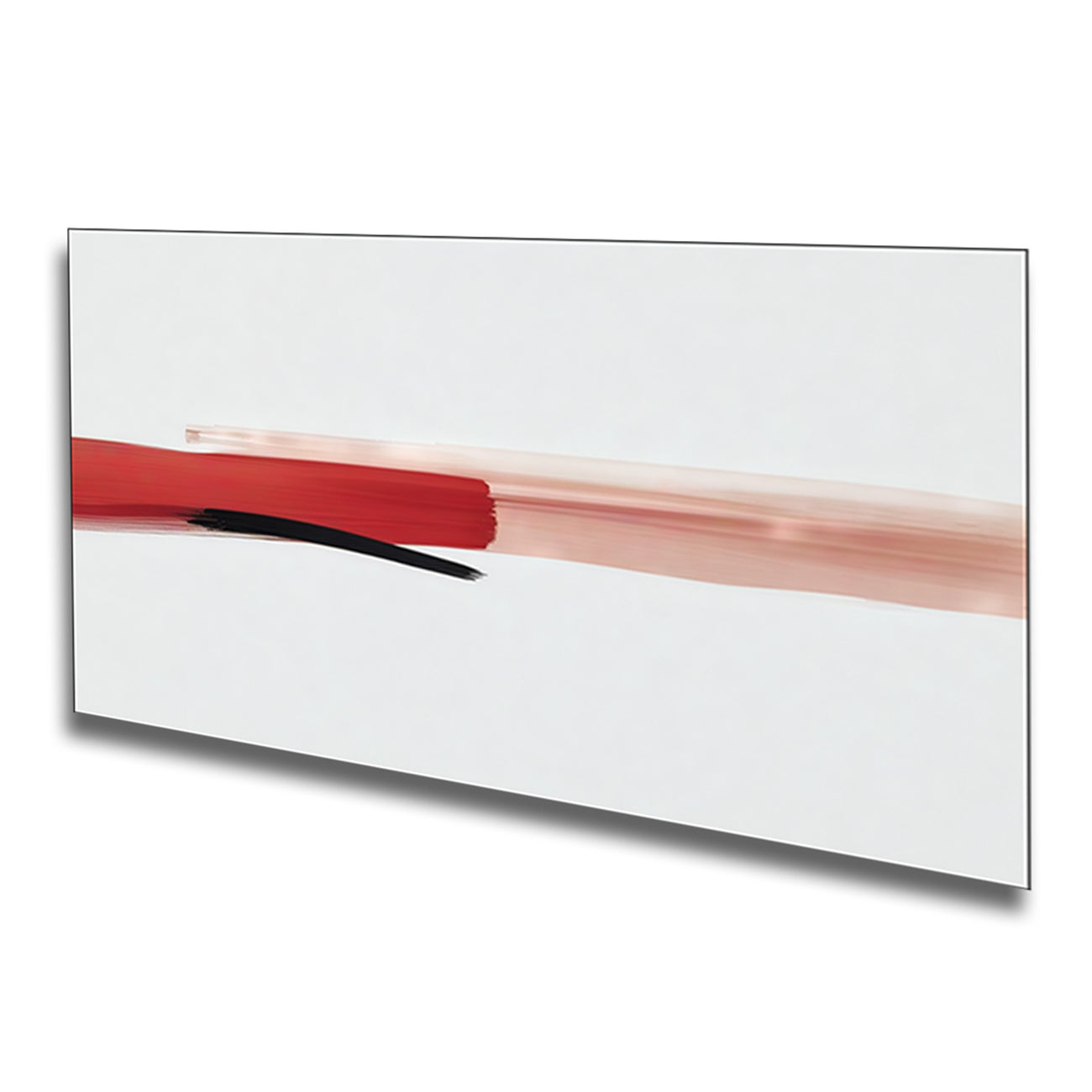 Bold Red and Black Canvas Wall Painting